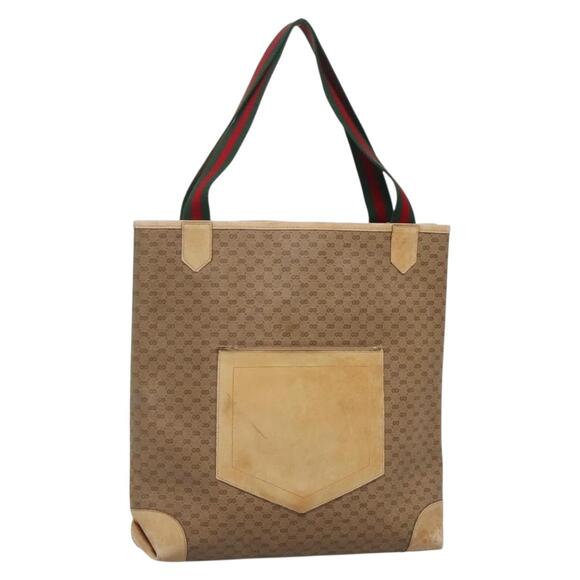 GUCCI Micro GG Supreme Web Sherry Line Bag Pvc Beige 904 002 904 002 - Picture 1 of 16
